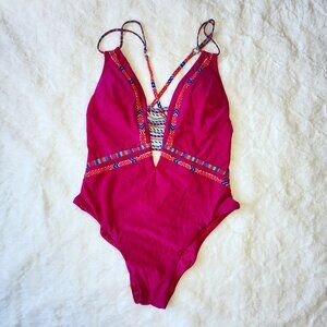 Nanette Lepore One Piece Swinsuit- Magenta/Colorful - Size X-Small